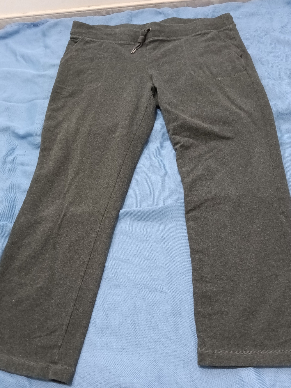 LL Bean Women's Ultra Soft Sweats Gray Drawstring Casual Pants Large Petite